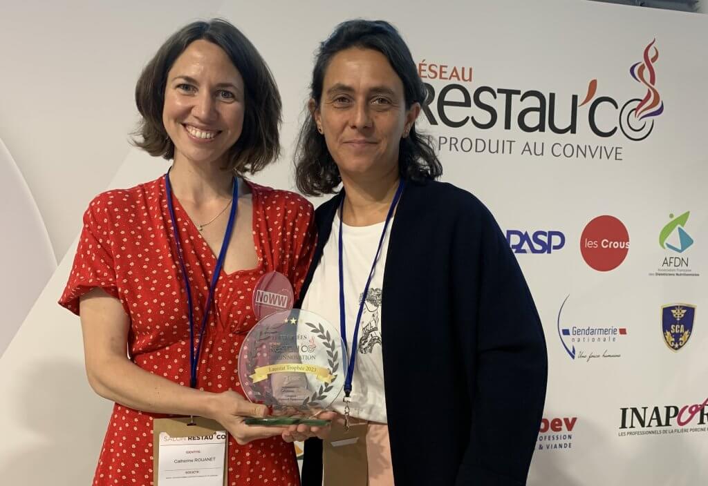NoWW la consigne en restauration collective. Laurence et Catherine trophée Restau'co